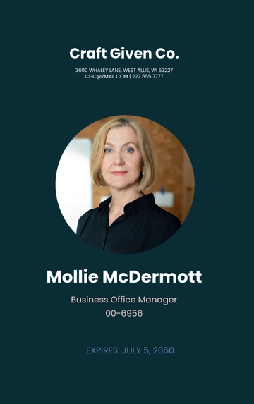 Free Creative Office ID Card Template to Edit Online