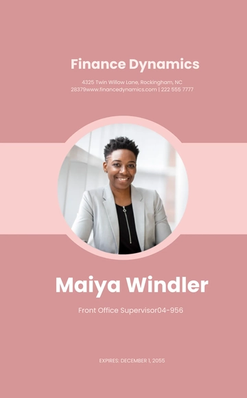 Free Modern Office ID Card Template to Edit Online