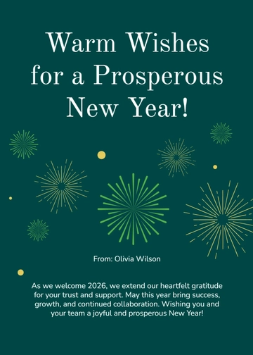 Free New Year's Eve Wishes Template to Edit Online