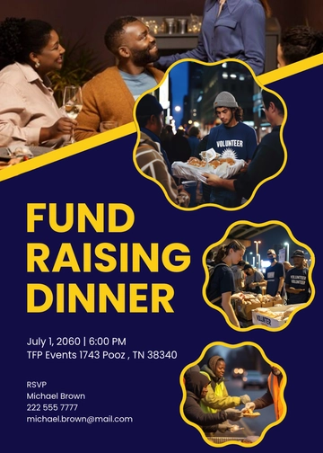 Free Fundraising Dinner Invitation Template to Edit Online