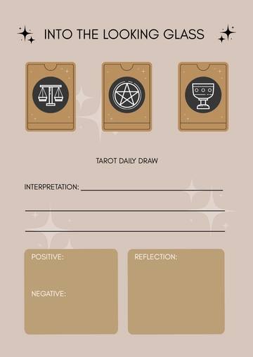 Free Tarot Journal Template to Edit Online