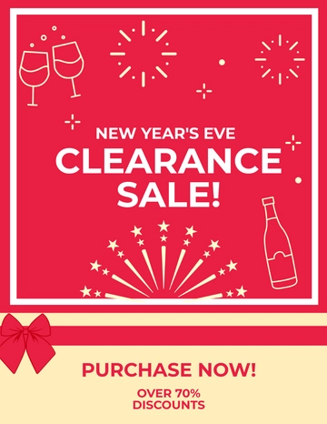 Free Sale New Year's Eve Flyer Template to Edit Online | Template.net