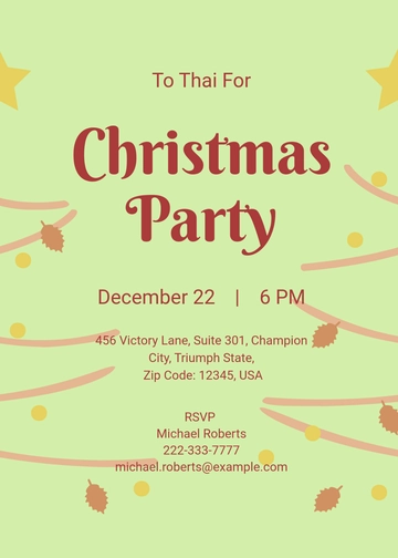 Free Christmas Holiday Party Invitation Template to Edit Online