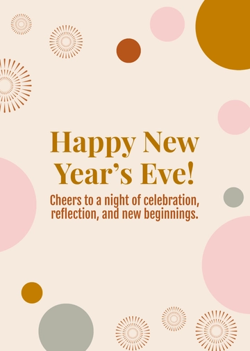 Free New Year's Eve Card Template to Edit Online