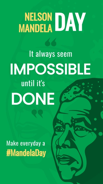 Free Nelson Mandela Day Instagram Story Template to Edit Online