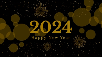 Free New Year's Day Gold Background Template to Edit Online