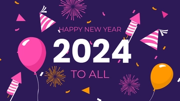 Free New Year's Day Light Background Template to Edit Online