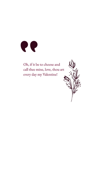 Free Thomas Hood Valentine Love Quote Template to Edit Online
