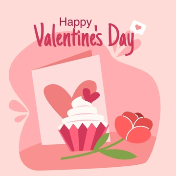 Free Valentine's Day Flat Design Clipart Template to Edit Online