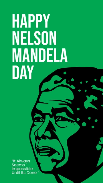 Free Nelson Mandela Day Whatsapp Image Template to Edit Online