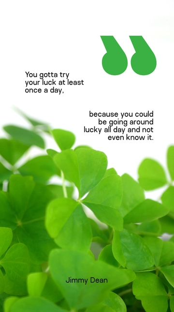 Jimmy Dean: Try Your Luck Daily for Hidden Fortune Quote