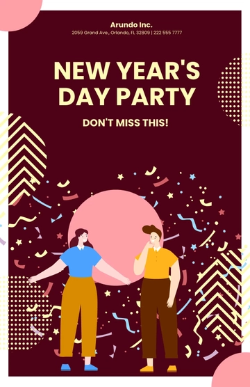 Free New Year's Day Poster Template to Edit Online
