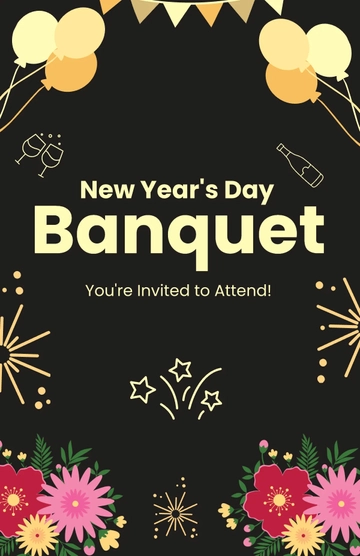Free New Year's Day Event Poster Template to Edit Online