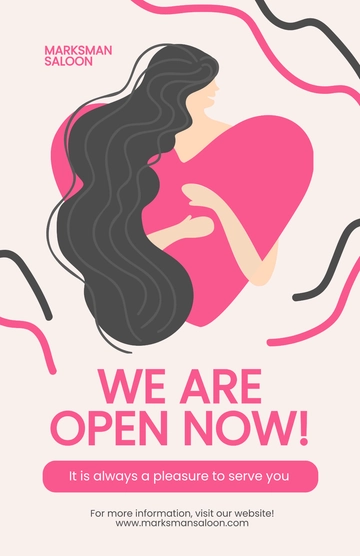 Free We Are Open Now Poster Template to Edit Online