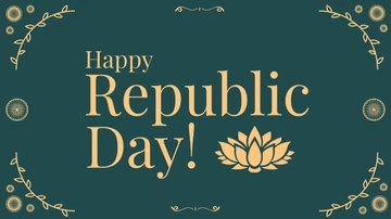 Free Republic Day Gold Background Template to Edit Online