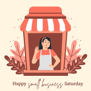 Free Happy Small Business Saturday Clipart Template to Edit Online
