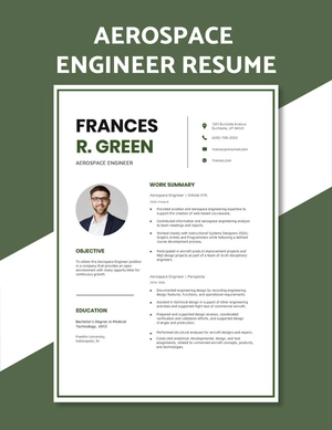 Aerospace Engineer Resume