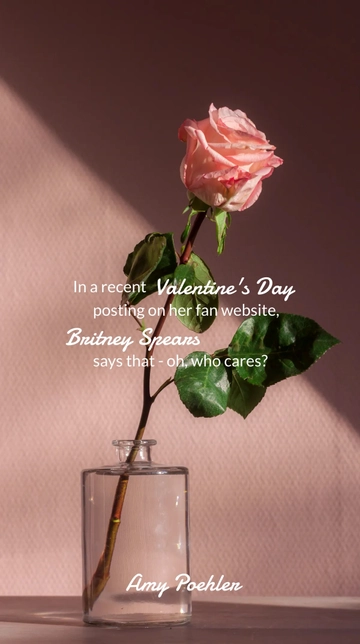 Free Amy Poehler Mocks Britney Spears Valentine's Day Posting Quote Template to Edit Online