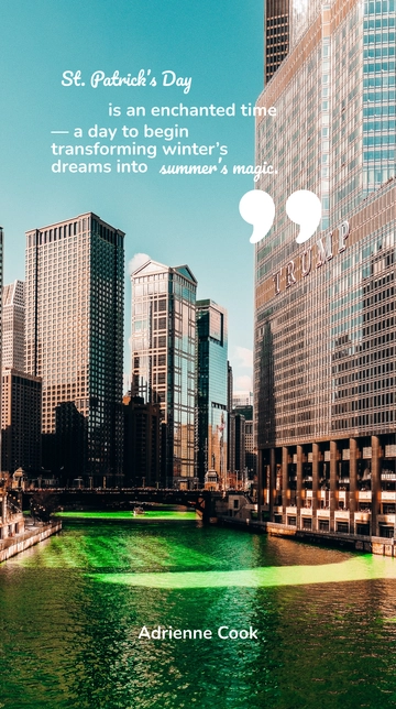 Free St. Patrick's Day: Transform Winter Dreams into Summer Magic Quote Template to Edit Online