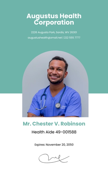 Free Healthcare Provider ID Card Template to Edit Online