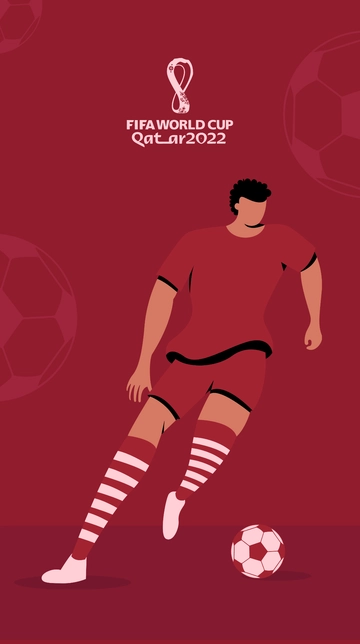 Free World Cup 2022 iPhone Background Template to Edit Online