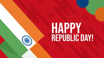 Free Republic Day Red Background Template to Edit Online