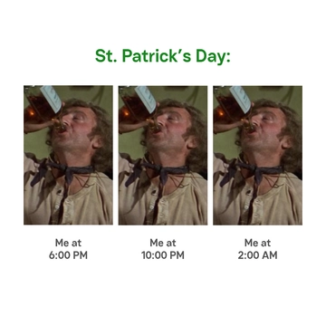 Free St Patrick's Day Drunk Meme Template to Edit Online