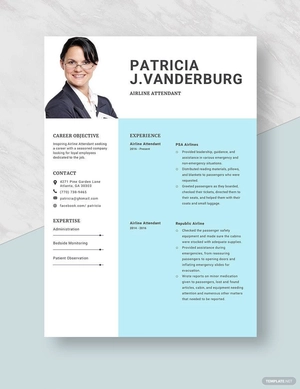 Airline Attendant Resume