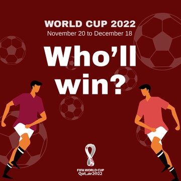 Free World Cup 2022 Facebook Ad Banner Template to Edit Online