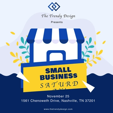 Free Small Business Saturday Flyer Vector Template to Edit Online