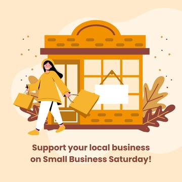 Free Small Business Saturday FB Post Template to Edit Online