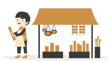 Free Small Business Saturday Cartoon Background Template to Edit Online