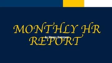Free Monthly Report Presentation Template to Edit Online