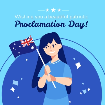 Free Proclamation Day Greeting Card Vector Template to Edit Online