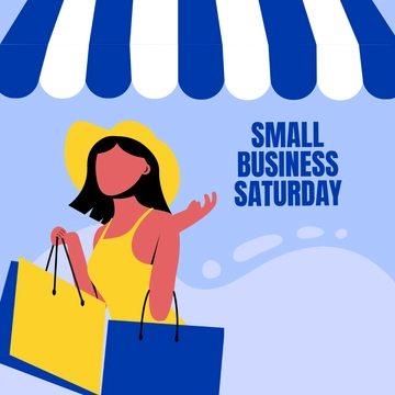 Free Small Business Saturday Clipart Template to Edit Online