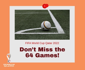 Free World Cup 2022 Photo Banner Template to Edit Online