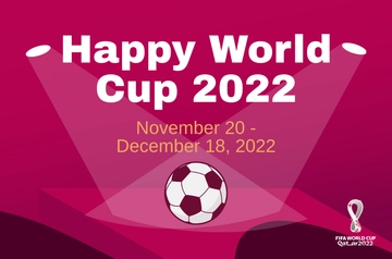 Free Happy World Cup 2022 Banner Template to Edit Online