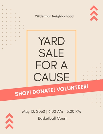 Free Benefit Yard Sale Flyer Template to Edit Online