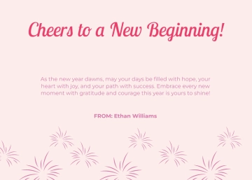 Free New Year's Day Greeting Template to Edit Online