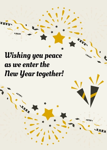Free New Year's Day Wishes Template to Edit Online