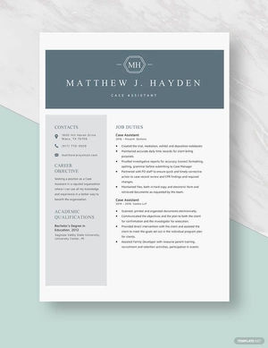 Case Assistant Resume
