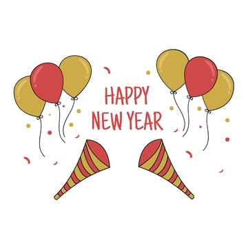 Free New Year's Eve Cartoon Clipart Template to Edit Online