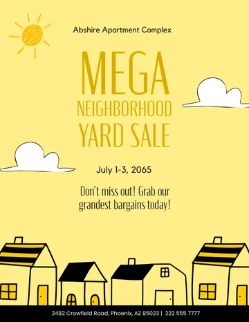 Free Yard Sale Promo Flyer Template to Edit Online