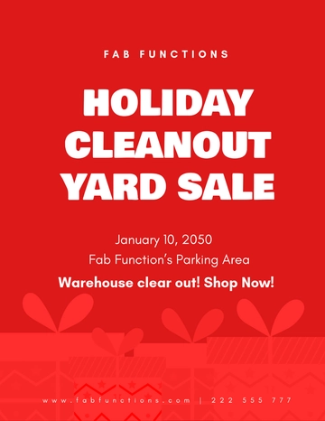 Free Holiday Yard Sale Flyer Template to Edit Online | Template.net