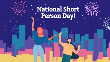 Free National Short Person Day Background Template to Edit Online