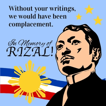 Free Rizal Day Greeting Card Vector Template to Edit Online