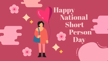 Free Happy National Short Person Day Background Template to Edit Online