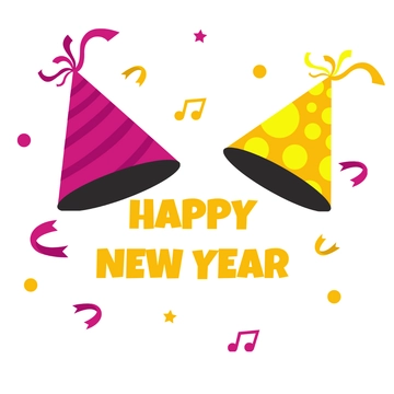 Free Happy New Year's Day Clipart Template to Edit Online