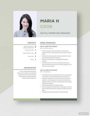 Digital Marketing Manager Resume
