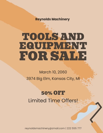 Free Equipment Yard Sale Flyer Template to Edit Online | Template.net
